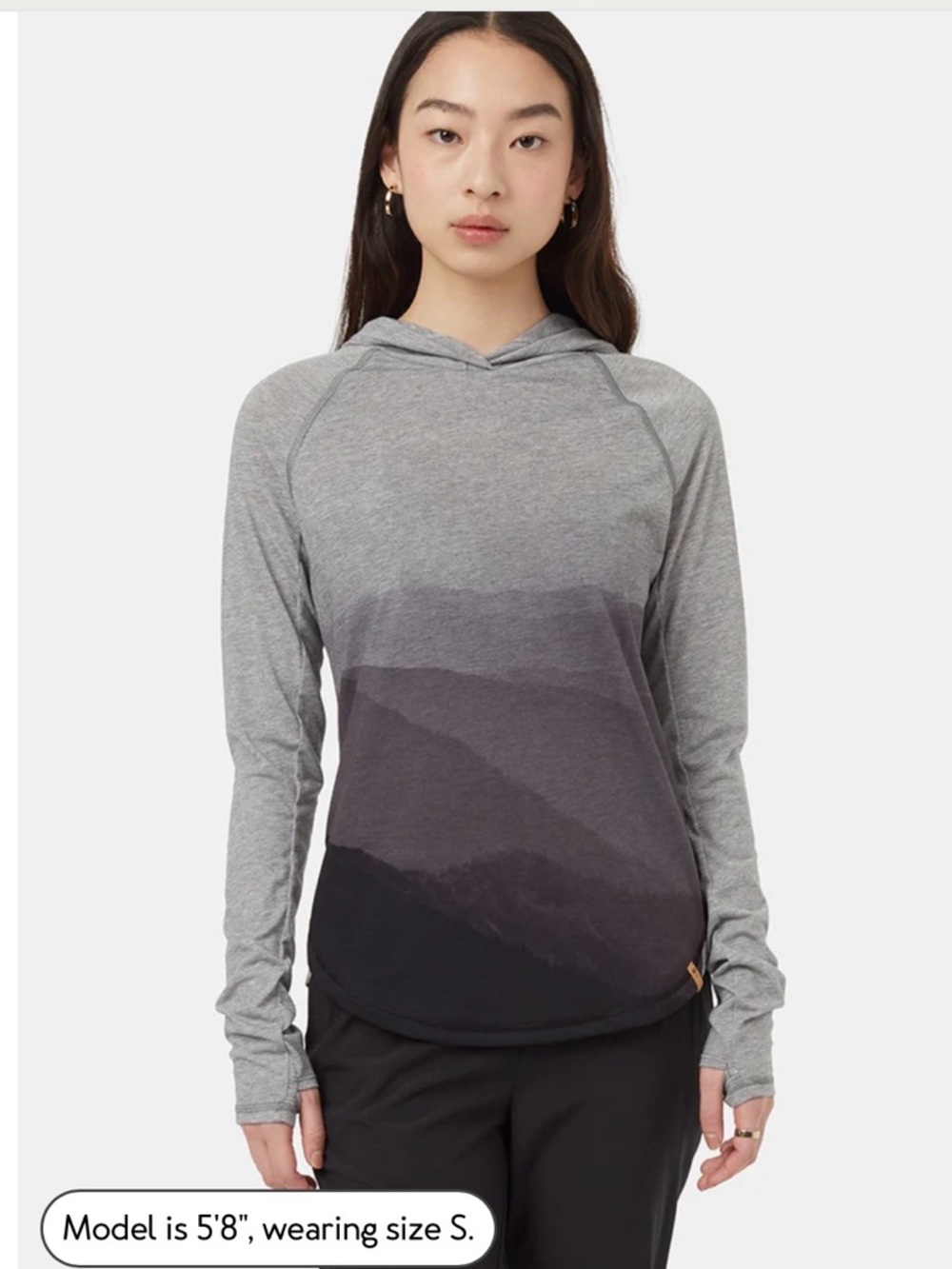 Women's Tentree Ombre Grey Pullover Hoodie